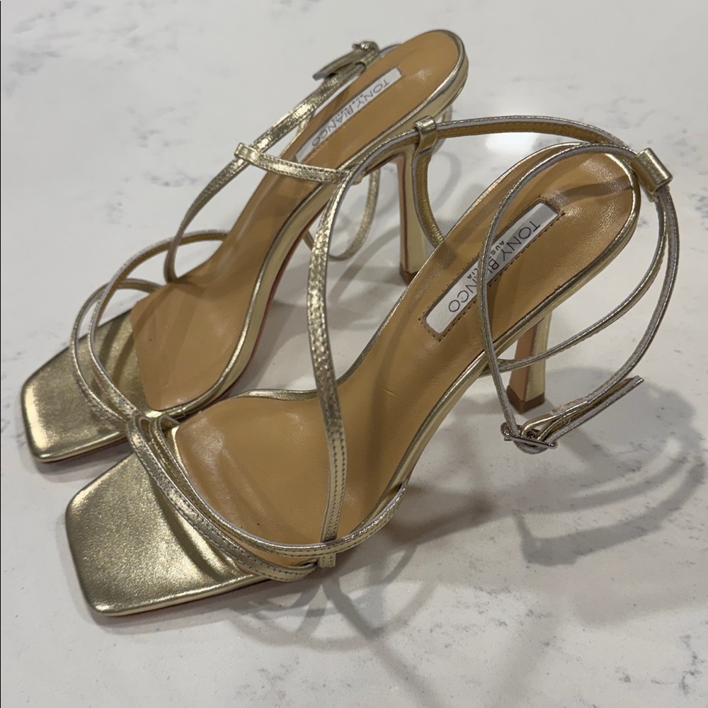 Tony Bianco Gold Strappy Heels